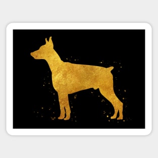 Doberman Pinscher golden art Sticker